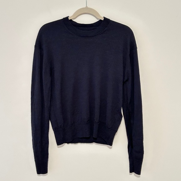 Zadig & Voltaire 100% Merino Wool Navy Blue Emmy Cutout Sweater - Picture 1 of 16